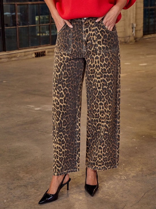 Vici Denim - Vici Moment In Time Leopard Print Pants